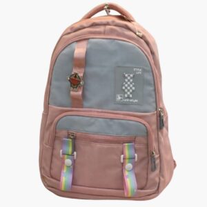 Tracker pink school backpack front buckle design
