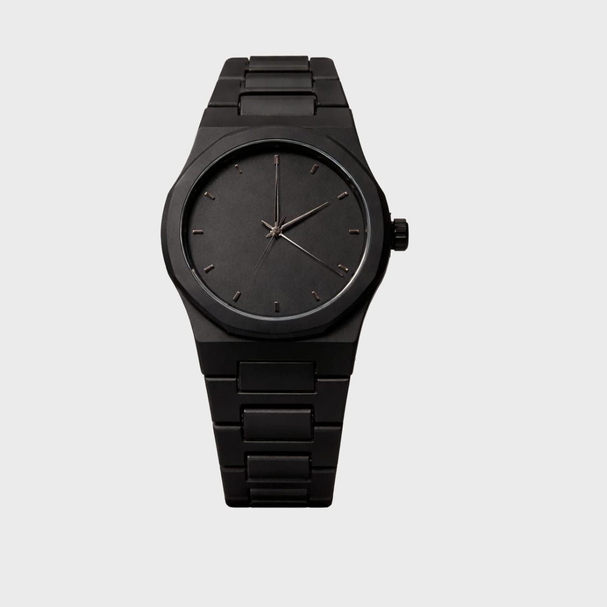 Premium Black Metal Men’s Watch – Classic | Dual Tone | Arabic Dial - Image 2