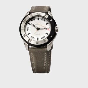 Premium Sport Classic White Dial Brown Leather Watch