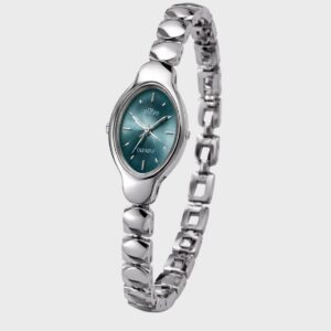 Silver Green Dial Elegant Ladies Watch