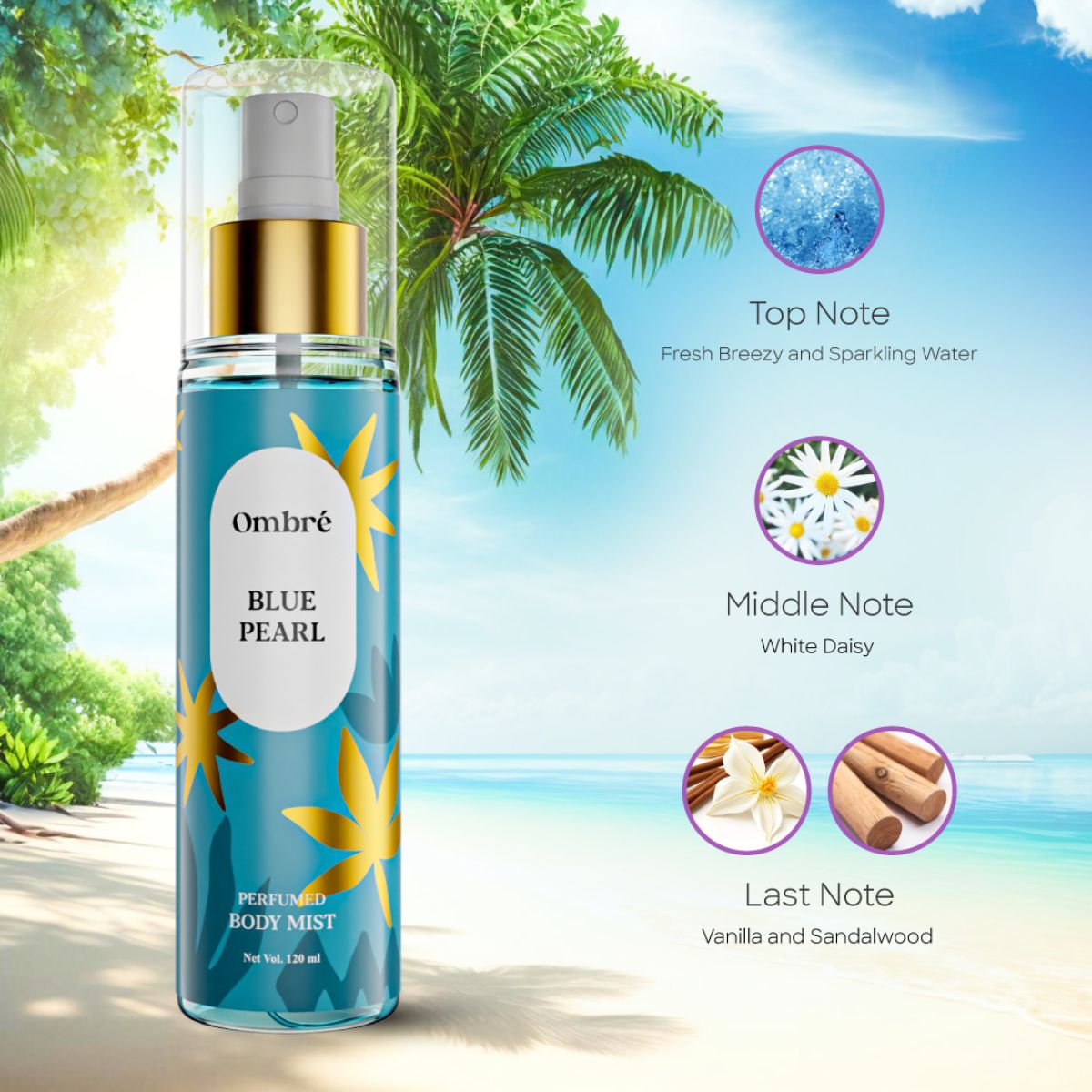 Ombre Blue Pearl Perfumed Body Mist - Image 2