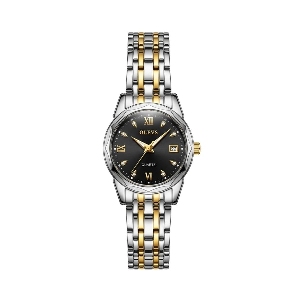 OLEVS Luxury Two-Tone Stainless Steel Watch for Women - Image 2