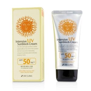3w clinic intensive uv sunblock cream spf 50 pa+++