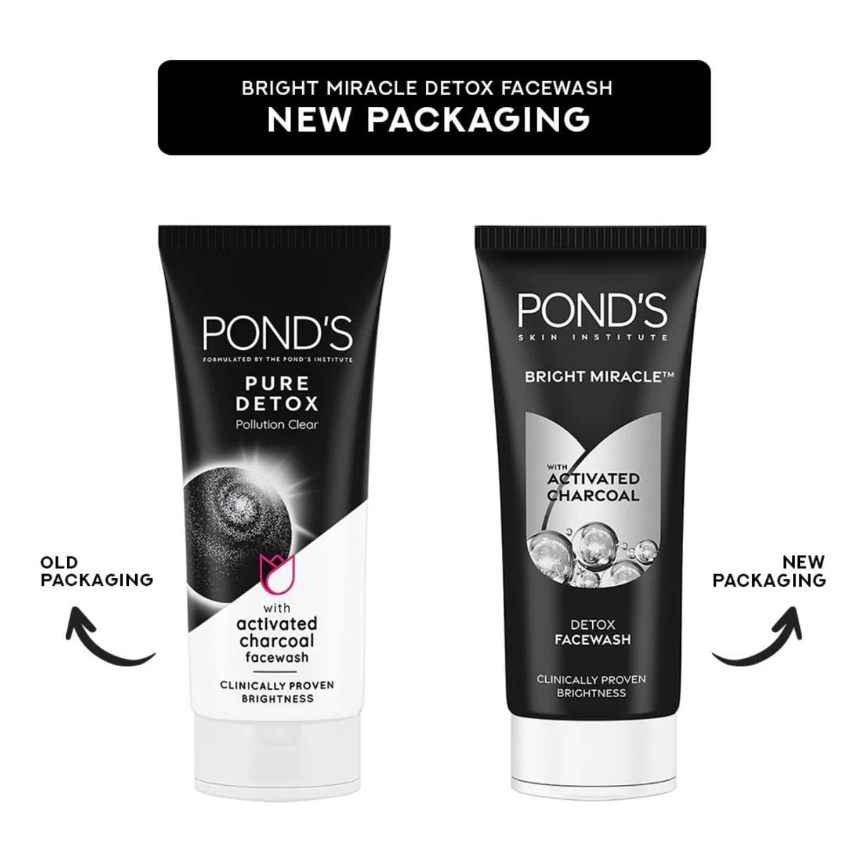ponds charcoal detox face wash bright miracle