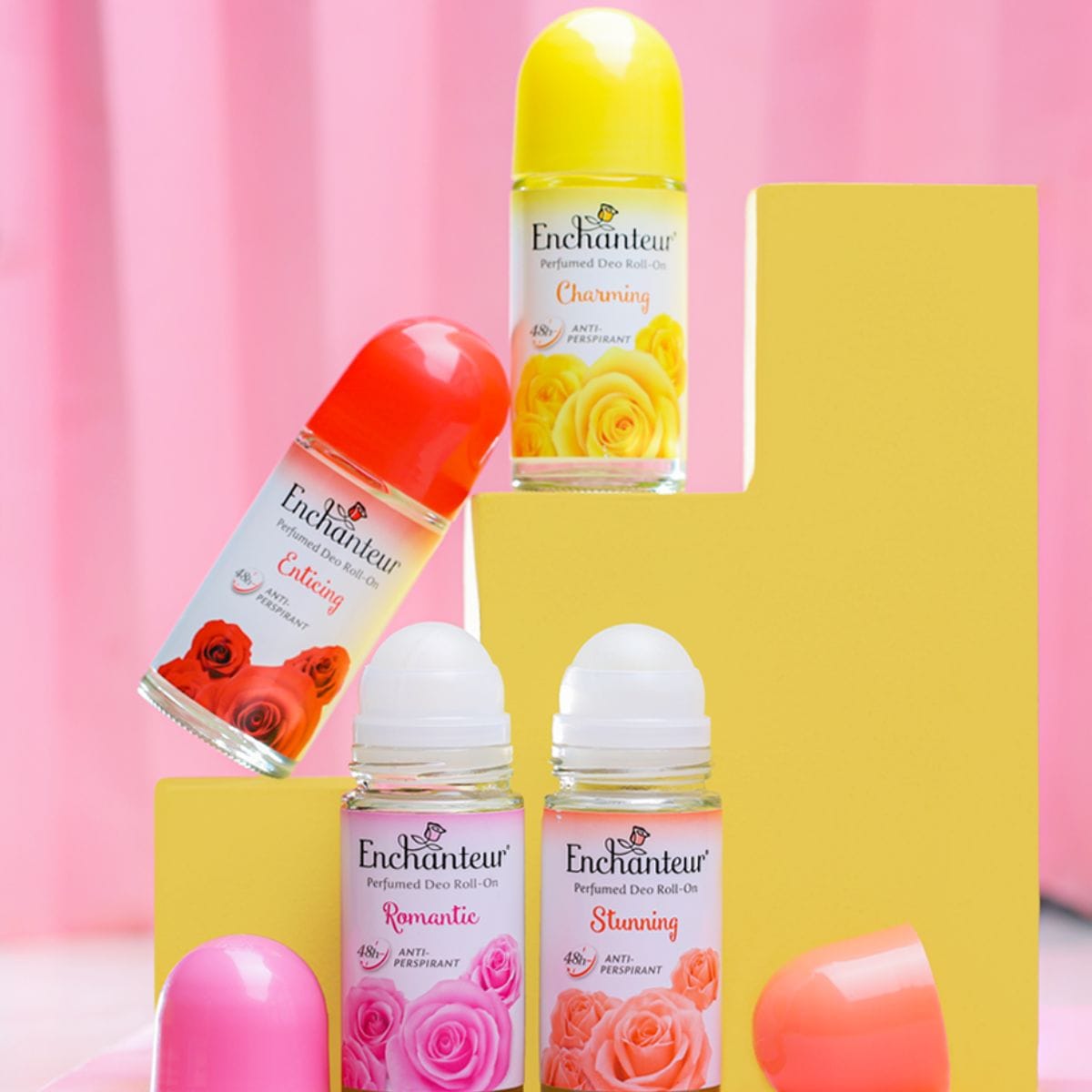 women roll on deodorant