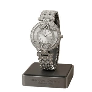 CK Luxury Butterfly Diamond Watch for Women - Premium Silver Stainless Steel Jewelry Watch