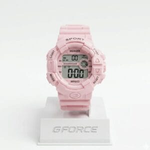 Huiker WR613 Baby Pink Digital Sport Watch for Girls - Waterproof Multifunction LED Watch