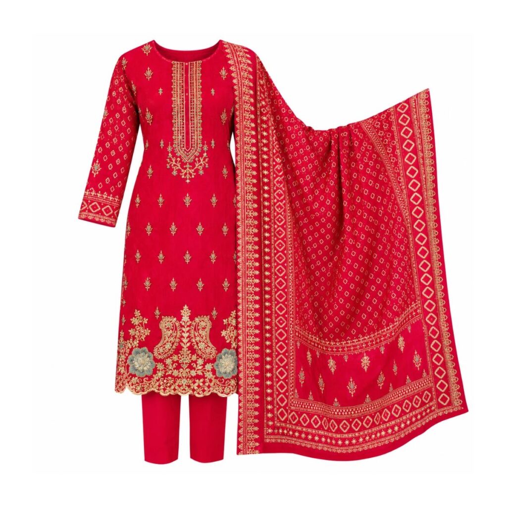 Rewat Fashion Sheba Embroidered Cotton 3 Piece
