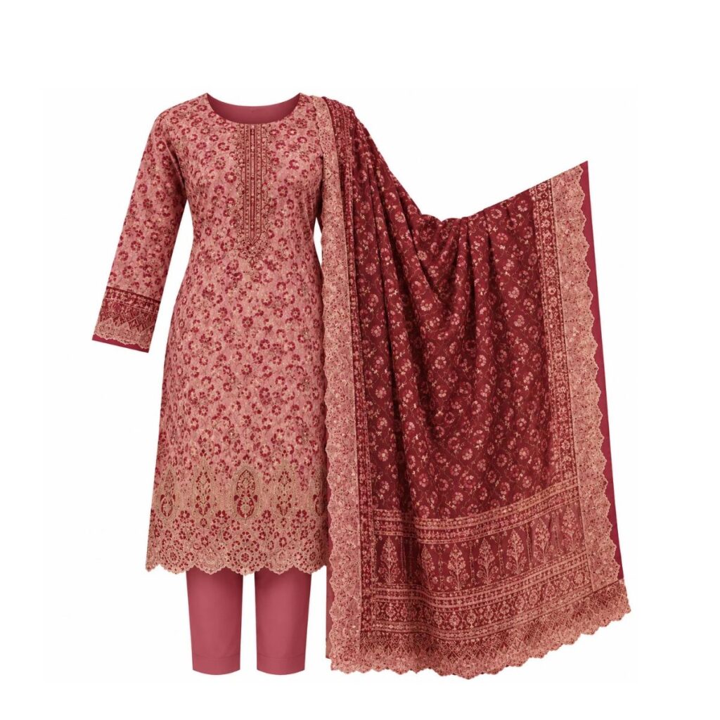 Rewat Fashion Sheba Embroidered Cotton 3 Piece
