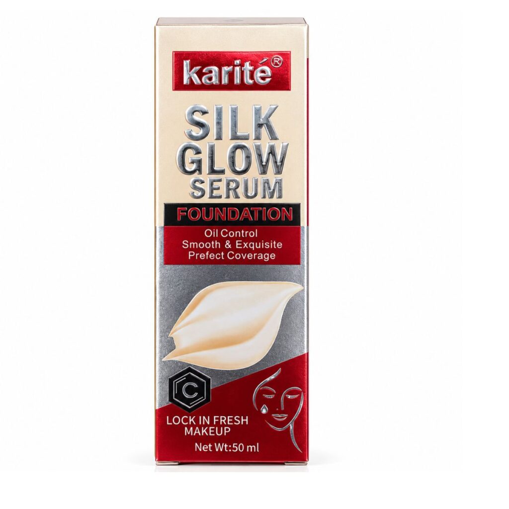 Karité Silk Glow Serum Foundation – Oil Control & Smooth Coverage, 50ml