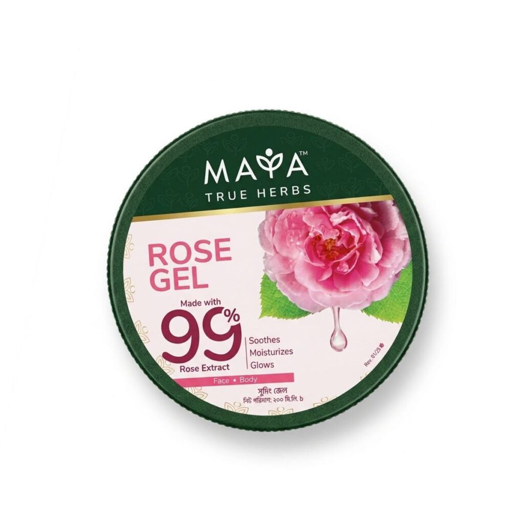 Maya True Herbs Rose Gel with 99% Rose Extract – Face & Body